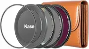 Kase 82mm Wolverine Magnetic Filters Entry Level Kit Includes UV + CPL + ND64 + Lens Cap + Inlaid Adapter Ring + Filter Bag, Shockproof Tempered Optical Glass & Multi Coated