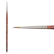 Mimik Kolinsky Synthetic Sable Short Handle Brush Round #0 - 12 Pack