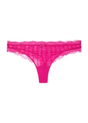 Simone PÉRÈLE Canopee Tanga Stretch-lace Thong - Pink 1 (UK 8 / S)