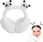 [Generic] Earmuffs for Kids - Plush Winter Panda Cartoon Warm Earmuffs - Cartoon Style Ear Warmers for Hiking, Outdoor Riding, Travel and Camping