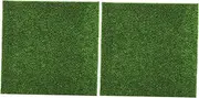 Kisangel Long-Lasting Material Artificial Grass 2pcs Lifelike Mini Ornament Garden Decor Fairy Garden Turf Grass