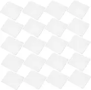 Generic 40pcs Id Case Card Debit Protectors Multiple Sticker Badge Clips Retractable Key Trade Security Tinplate Badge Holder with Secured Fob Badge Covers Poster Transparent