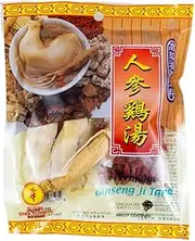 STAR FLOWER Premium Ginseng Chicken Soup Pre-packed Herbal Chicken Soup Base Ginseng Chicken Broth with Wolf-berry Fruit