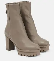 [Aquazzura] Aquazzura Francoise leather ankle boots AU 6 grey