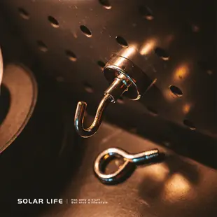 索樂生活 Solarlife 強磁掛勾+吊環套組 2in1 16mm/4入 強力磁鐵 多功能掛鉤 (7.4折)