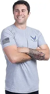 [Ann Arbor T-shirt Co.] U.S. Air Force | Licensed United States Airforce Tee Shirt, USAF Airman Veteran Military T-Shirt for Men Women