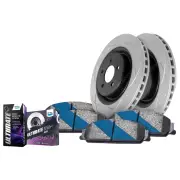 Bendix Rear ULT Rotors + ULT+ Pads for Audi Q7 4L 3.0 4.2 6.0 TDI TFSI quattro