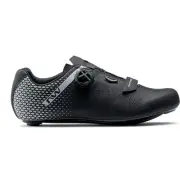 Northwave CORE PLUS 2 Road Shoes, Black/Silver, 44, Pair