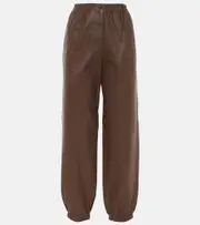 [Joseph] Joseph Leather sweatpants AU 14 brown
