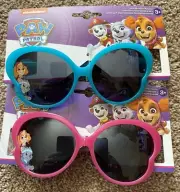 Girl's Paw Patrol Sunglasses 100% UVA-UVB Protection Pink and Teal Bundle