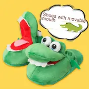 unbrand Crocodiles Plush Slippers With Open Mouth Cotton Slippers With A Moving Mouth-Yvan For Adult 38-42(27cm)