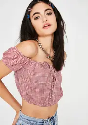 Day Date Plaid Top
