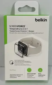 Belkin Screen Force Tempered Curve Protector + Bumper For Apple Watch Series 4-9