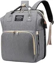 zolyet New Mummy Bag Multifunctional Large Folding Crib Mummy Bag Bed Fashion Mom M and Baby Bag Factory Upgraded Grey- Upgraded Grey-