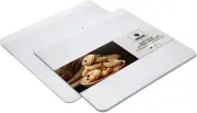 2 Pieces Large Flat Cookie Sheet No Edges, Nonstick Insulated Baking Pan, Commer