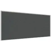 Stilford Screen 1800 W x 900 H mm White Frame Grey Fabric