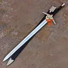Netflix Witcher Steel Geralt Silver Sword Monster Slayer Replica with Engraving