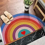Door Mat Rainbow Durable Welcome Mat Non-Slip Floor Front Door Mat Resistance Dirt Carpet for Indoor Outdoor Easy to Clean