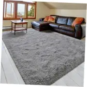 Fluffy Area Rugs Shag Rug for Bedroom, Plush Furry Rugs for 3 x 5 Feet Grey