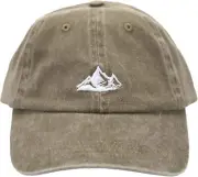 Dad Hat Baseball Cap Unisex Outdoor Unstructured Washed Soft Mountain, Olive