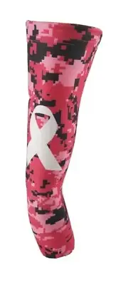 Sports Arm Sleeve Compression Arm Sleeve Anti-Slip Breast Cancer Awareness Camo1
