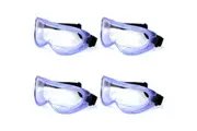 4x Safetyware Ventilated Eye Protection Clear Anti Fog Lab Safety Goggles Glasses Protective Eyewear Bulk