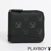 在飛比找ETMall東森購物網優惠-PLAYBOY - 短夾 Meaningful系列 - 黑色