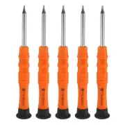 5pcs T4 Torx Mini Screwdriver 3mm Shank Torx Head, Orange