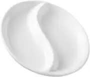 FIXOSHEE Divided Ceramic Sauce Dish Round Compartment for Appetizers Spices and Condiments for Home Kitchen Parties and Picnics for Serving Dishes and Desserts