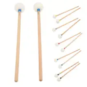 2Pcs Drum Mallet Felt Head Wooden Handle Non Slip Instrument Accessory Set K EUJ