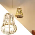 Woven Rattan Lamp Shade Decoration for Corridor Light Living Room