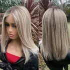 13x4 Lace Frontal Wig Ash Blonde Highlights Human Hair Wigs For Women