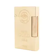 Classic Paris D Gas Lighter 999.9 Fine Gold Soft Flame Butane Refill for Smoking