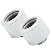 Bitspower Artemis Advanced Multi-Link Fitting For OD 16MM, Arctic White, 2-pack