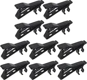 eMagTech 10PCS 6mm Microphone Lapel Tie Clips Mini Portable Metal Mic Clamp Holder for Lapel Lavalier Microphone Replacment Fasteners Black