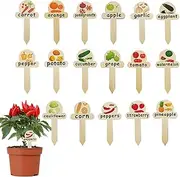 Garden Tags for Plants | Aesthetic Garden Label Stakes Set of 17 | Waterproof Gardening Tags for Backyard Courtyard Patio Balcony Lawn