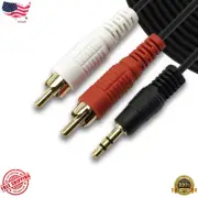# 4.5FT 3.5mm Plug Jack to 2 RCA Male Stereo Audio Cable US 4.5 Ft