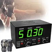 Professional Gym Timer, Classic Boxing Interval Timer with LED Display,Adjustable Buzzer, Stopwatch, Selectable Training Time and Cycle Repetitions, for Muay Thai/MMA/Kickboxing Green