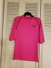 Under Armour Compression Half-Sleeve T-Shirt Tropic Pink (654) XL Breast Cancer