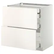 METOD base cb 2 frnts/2 low/1 md/1 hi drw, white Maximera/Veddinge white, 80x60x80 cm