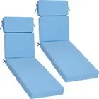 Lounge Outside Chair Cushion 21 x 72 Inch Beach Deep Seat High Back Patio Cus...
