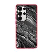 Galaxy S25 Ultra Impact Magnetic Case Monochrome marble lines