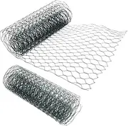 FONDOTIN Floral Wire Netting 2 Rolls Sturdy Iron Chicken Wire for Garden Ornaments DIY Craft Projects