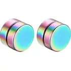 Stud Earrings Eye-catching Anti-rust Punk Magnetic Non Piercing Earrings Compact