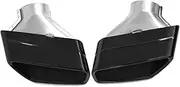 1 Pair Stainless Steel Exhaust Tip Compatible For BMW G30 G31 525i 528i 530i 5 Series Car Muffler Tip Square TailTip Exhaust System Nozzle(Black)