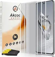 Akcoo Screen Protector for OnePlus 12 [3 Pack],Tempered Glass UV Set,Edge to Edge Full Coverage,Scratch Resistant