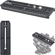INNOREL QV160 Sliding Quick Release Plate Compatible with Manfrotto 501PL Series Video Fluid Head,Camera Mounting Plate with 1/4" and 3/8" Screws, 50mm Width