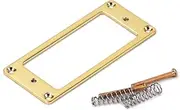 Vaguelly Full Golden Flat Metal Humbucker Pickup Mounting Rings Thick Frame for Electric Guitars Stylish Shiny Finish Covers Edges for Enhanced Aesthetics
