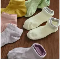 在飛比找ETMall東森購物網優惠-五雙裝 手工對目 網眼運動襪 精梳棉兒童男女童抗菌除臭襪子 