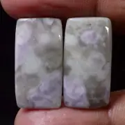 26.40 Cts. 100% Natural Serpentine Swiss Opal Pair Cushion 12X24 MM Cab Gemstone